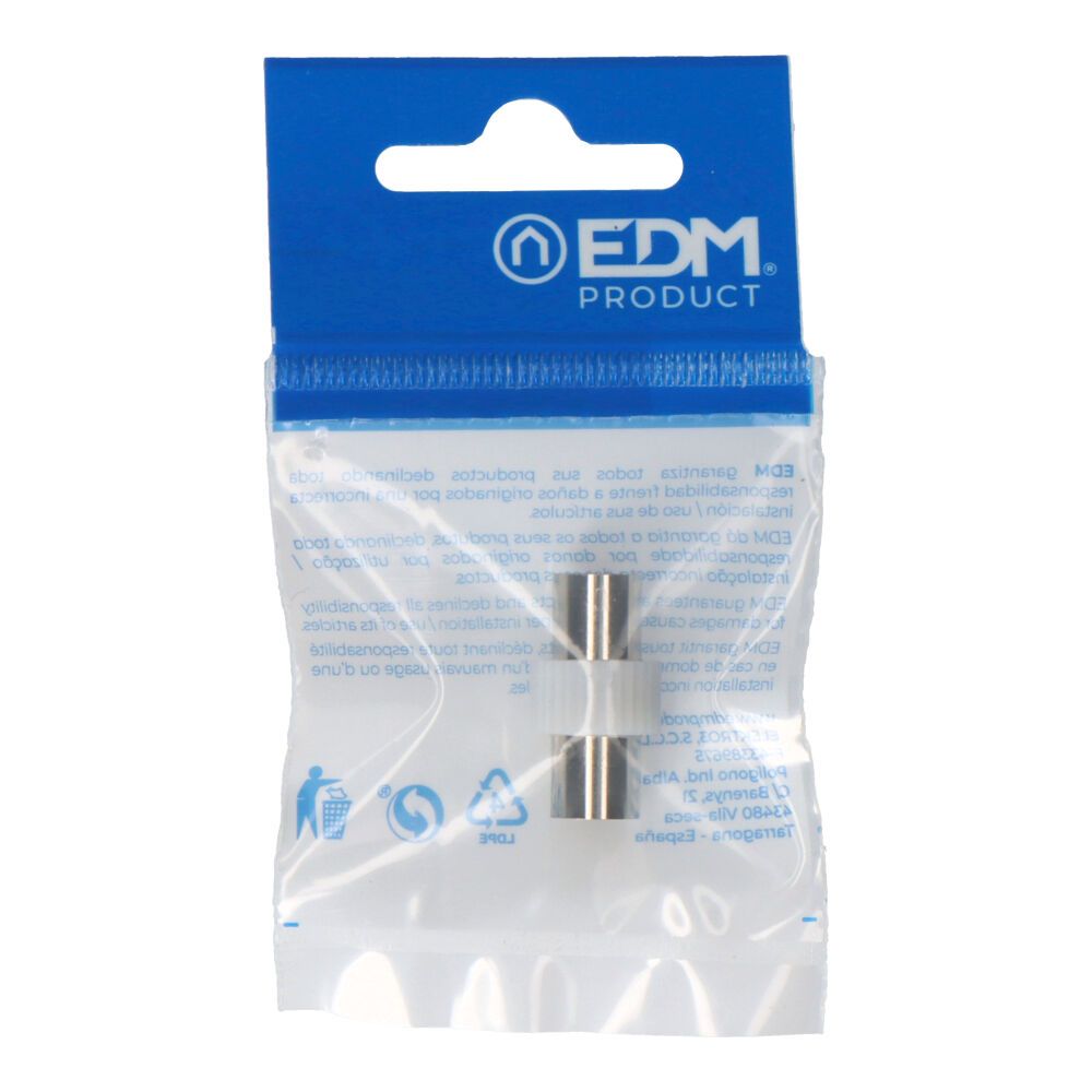 Union macho-macho 9,5mm envasado edm