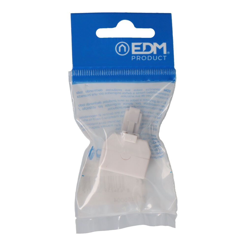 Adaptador telefono salida doble envasado