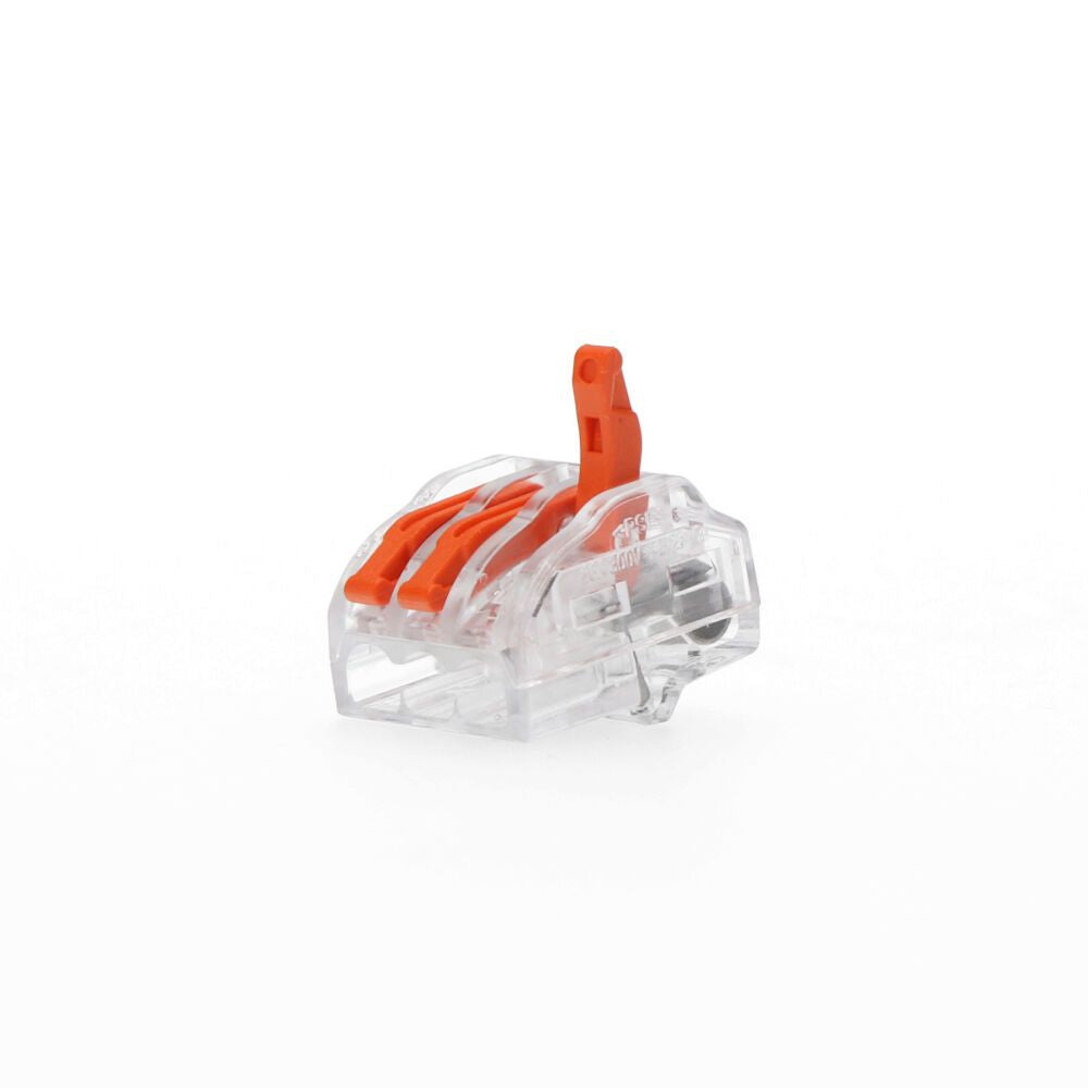 Conector empalme 3 tomas de 0,75a 2,5mm, 5 uds