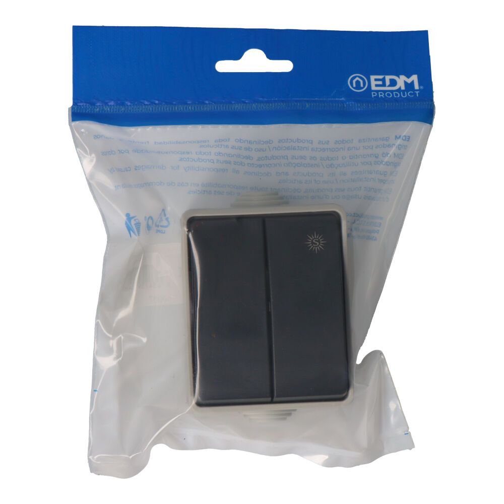 Doble conmutador estanco, 10 ax 250v~. ip54