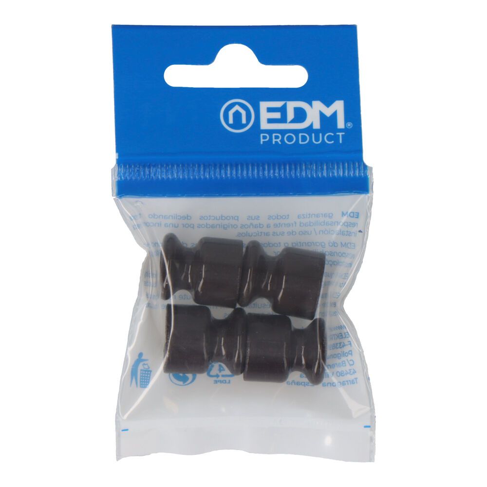 Aislador para cable trenzado marron envasado 4 uni edm
