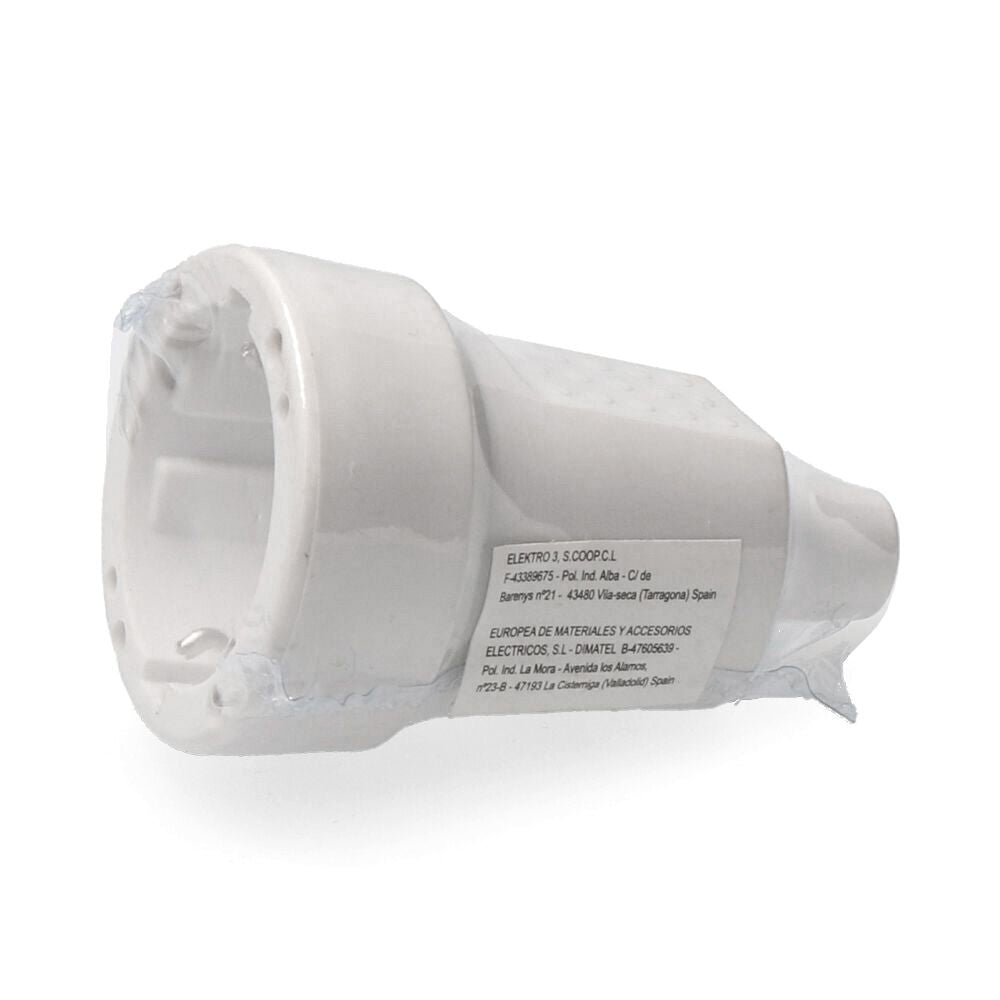 Base aerea de goma 10/16a 250v t/tl ip44 4,8mm blanca (retractilada) edm