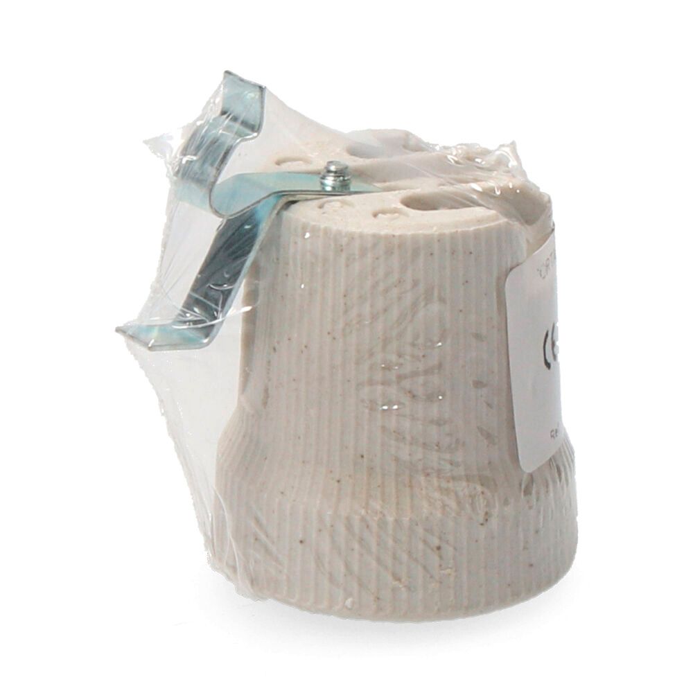 Portalamparas porcelana e-27 para plafones (retractilado) solera