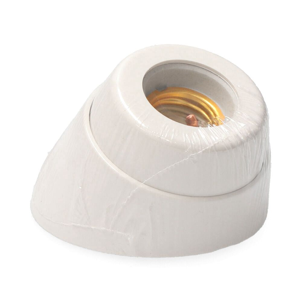 Portalamparas e27 zocalo curvo porcelana (retractilado) edm